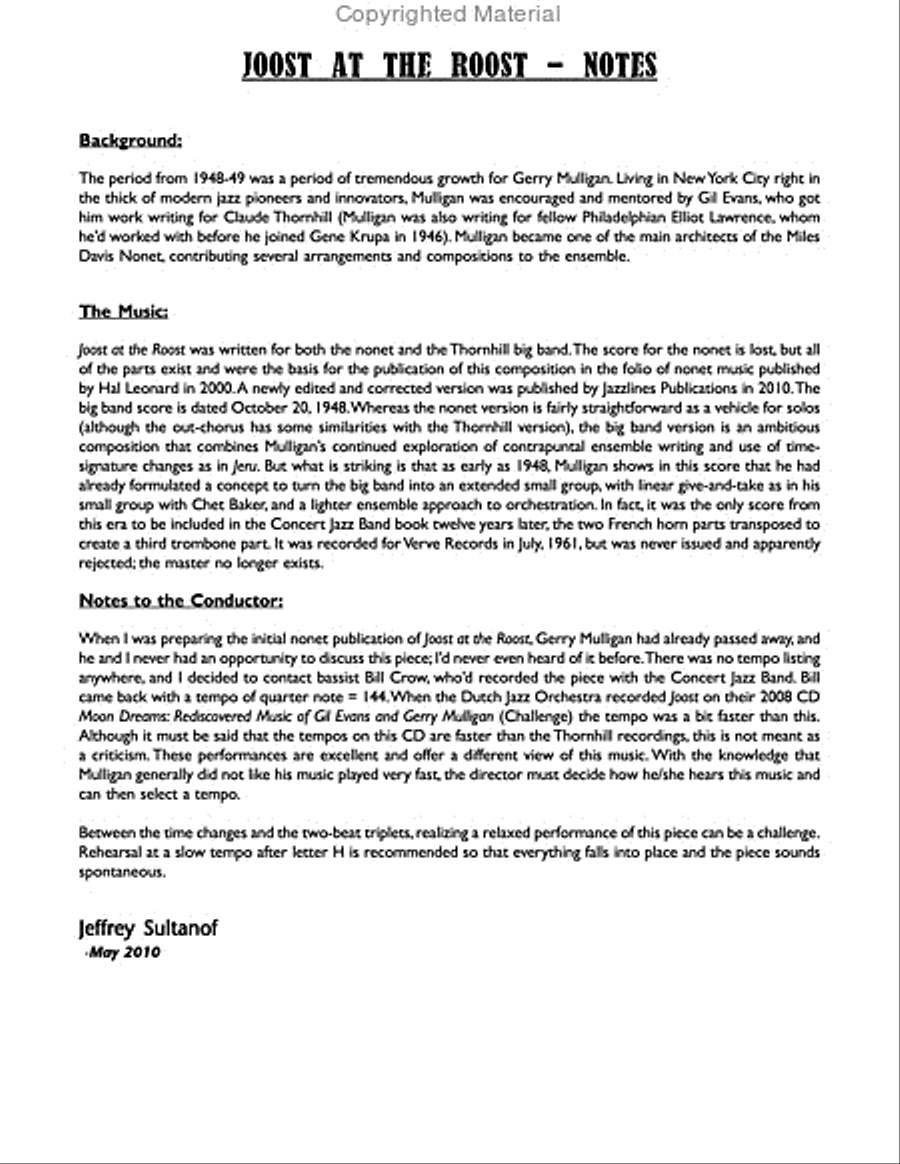 Joost At The Roost Big Band scores gallery preview page 3