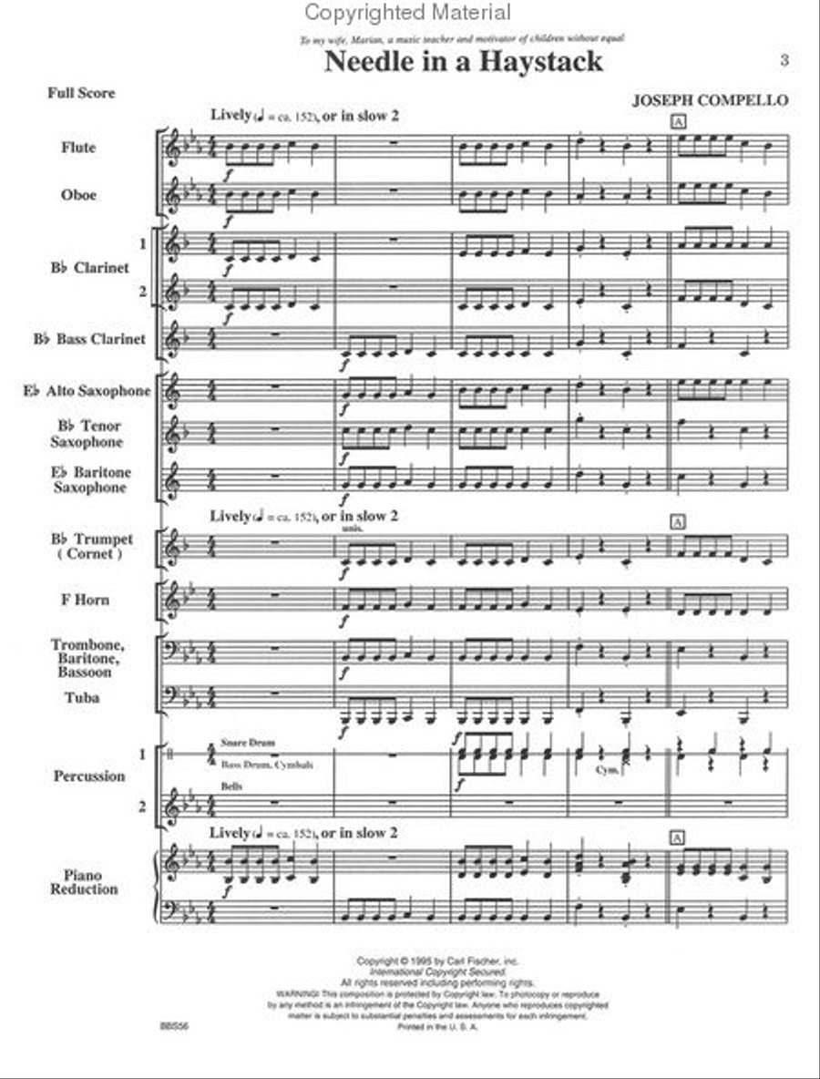 Needle in A Haystack Concert Band scores gallery preview page 2