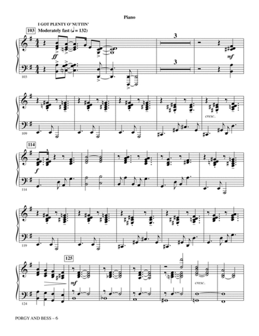 Porgy and Bess (Medley) - Piano