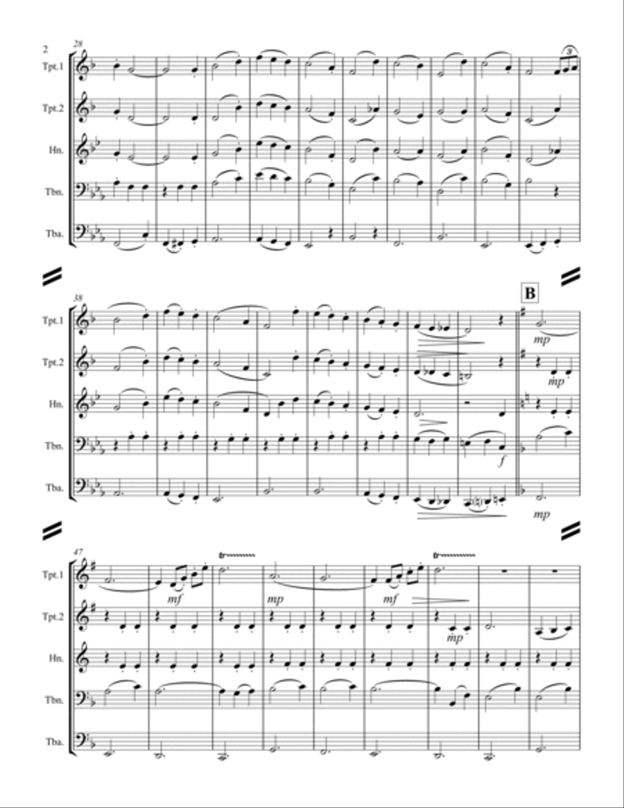 German Waltz (Oktoberfest) Medley (for Brass Quintet) image number null
