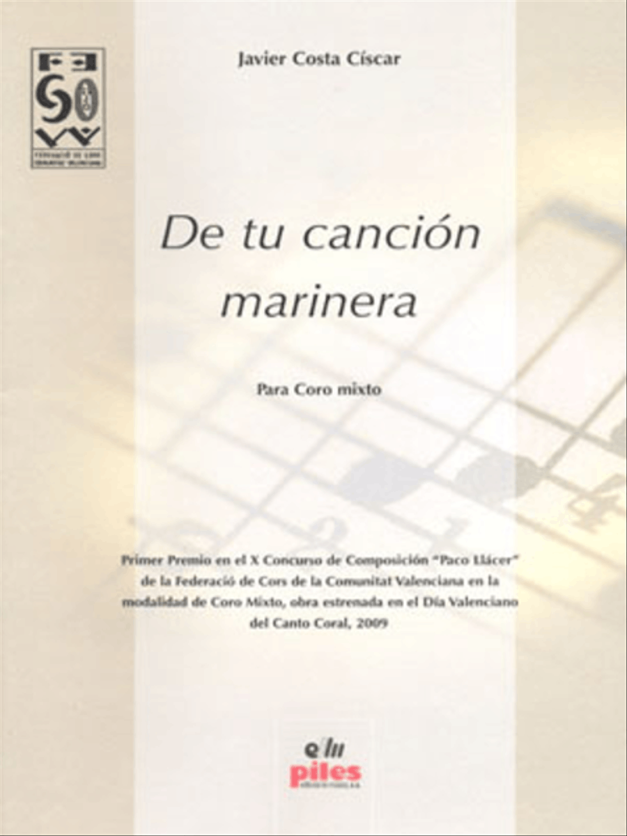 De Tu Cancion Marinera Choir scores gallery preview page 1