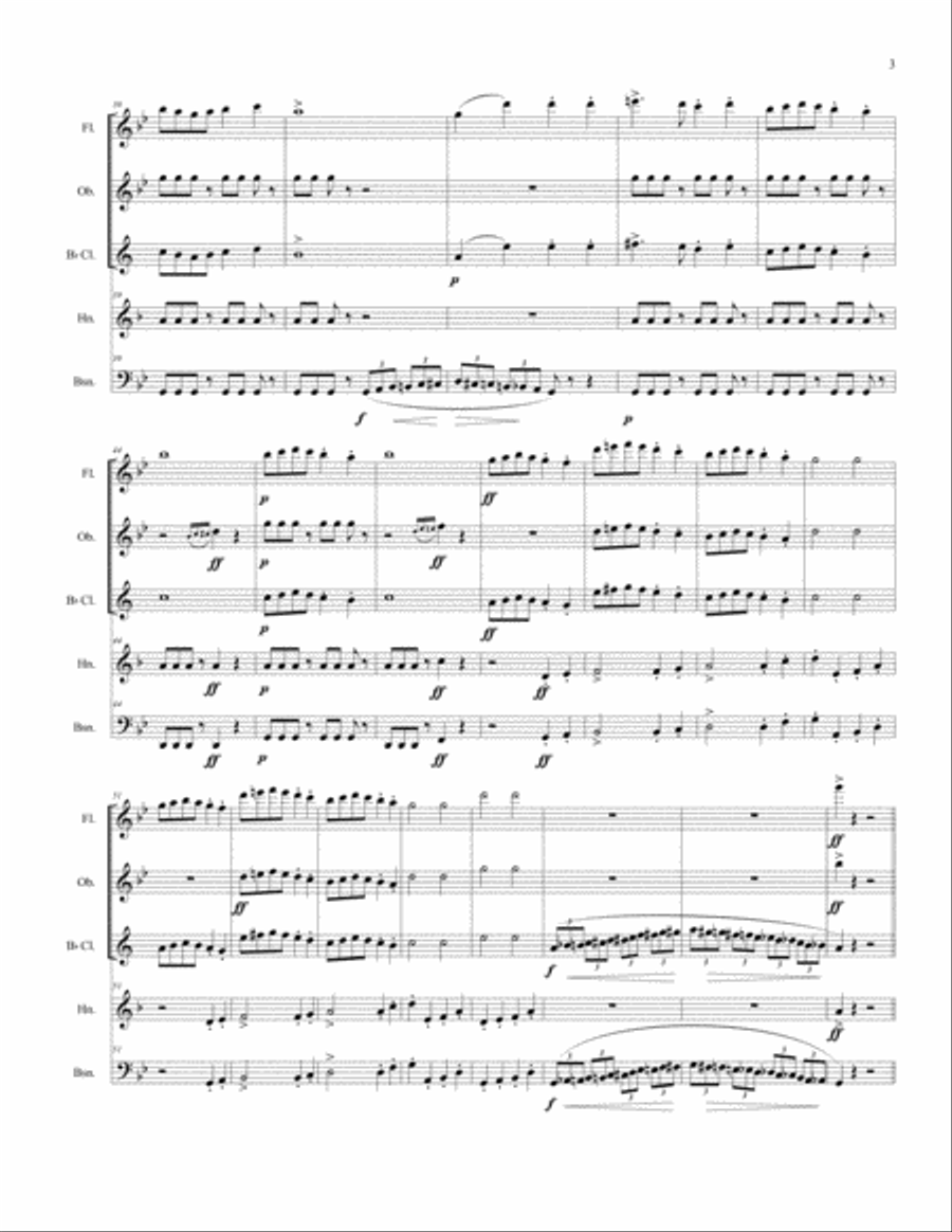 The Carnival of the Animals for Woodwind Quintet Woodwind Quintet scores gallery preview page 5