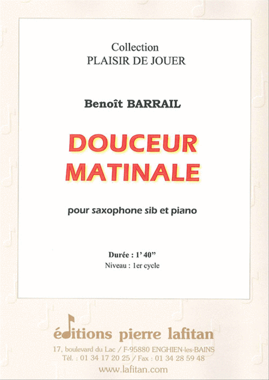 Douceur Matinale Tenor Saxophone scores gallery preview page 1