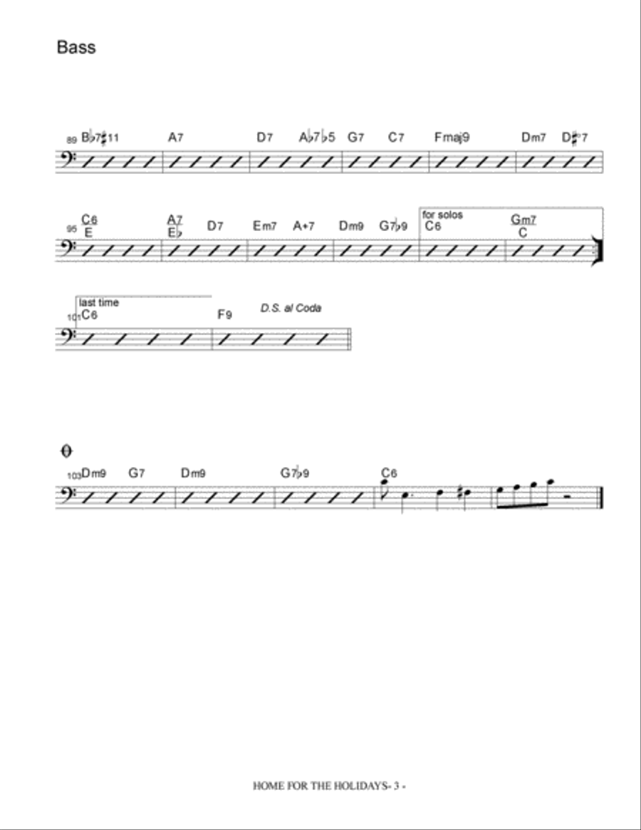 (There's No Place Like) Home For The Holidays Jazz Ensemble scores gallery preview page 3