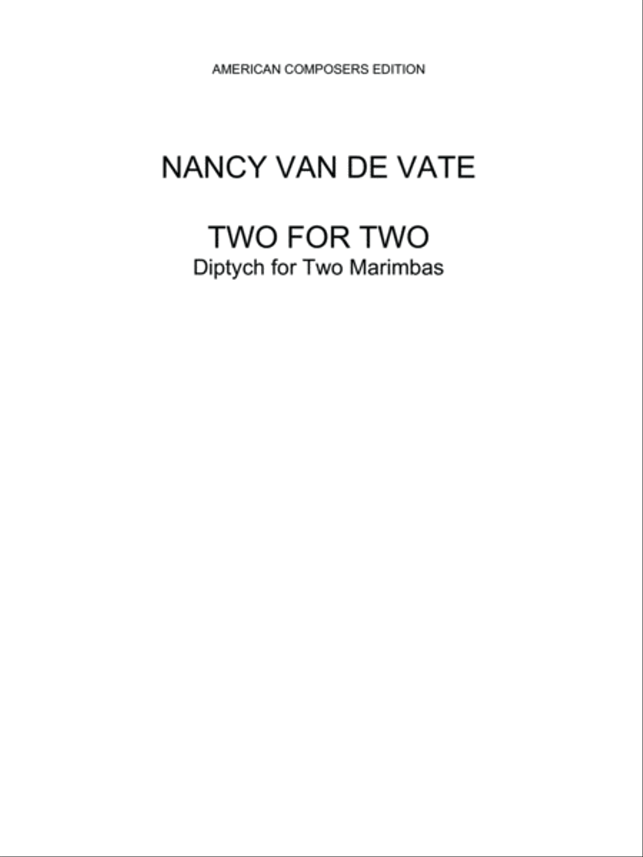 [Van de Vate] Two for Two Marimba scores gallery preview page 3