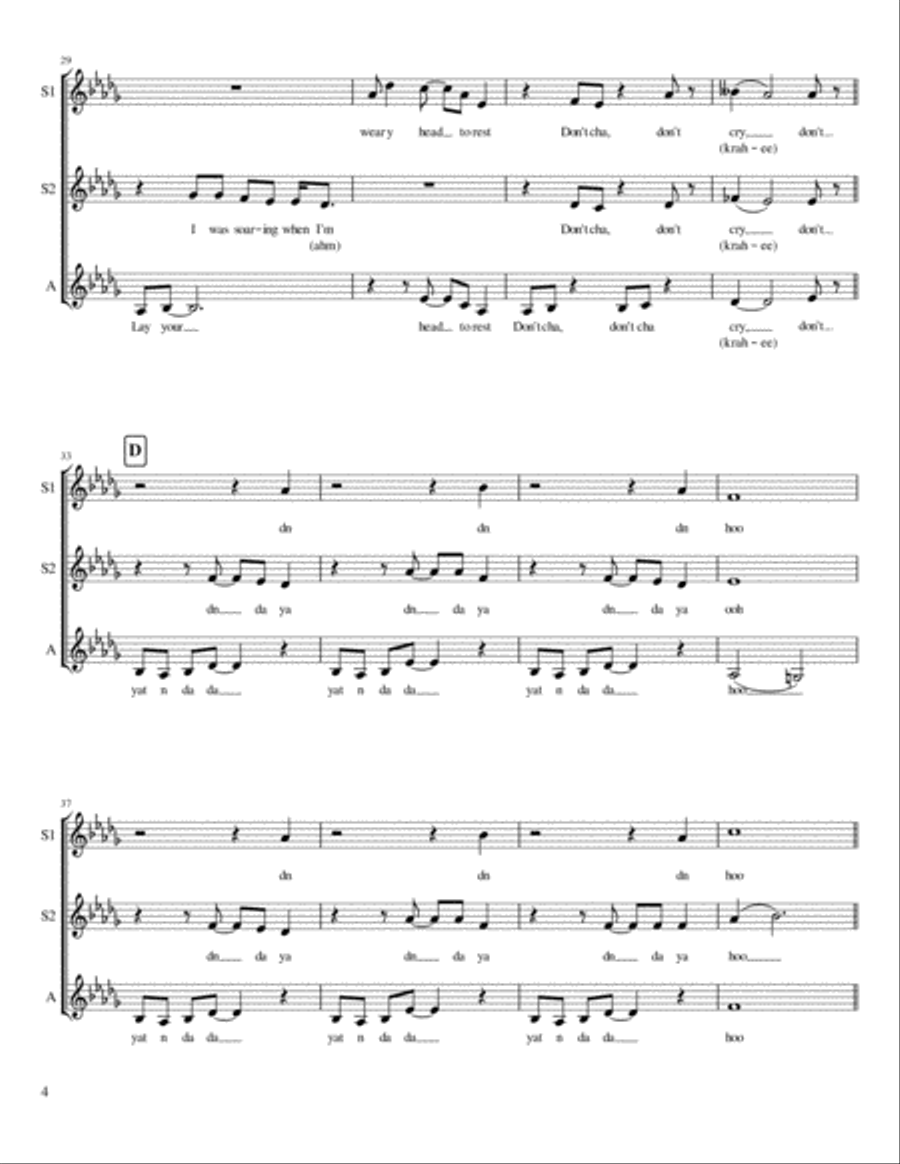 Carry On Wayward Son SSA scores gallery preview page 4