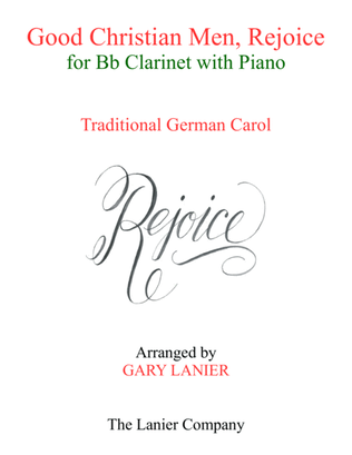 GOOD CHRISTIAN MEN, REJOICE (Bb Clarinet with Piano & Score/Part)