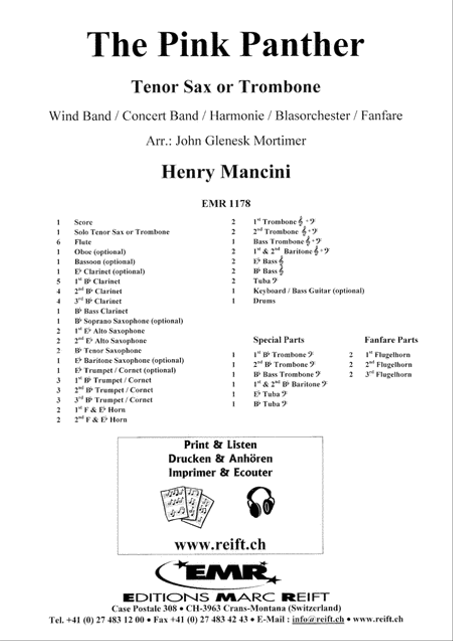 The Pink Panther Concert Band scores gallery preview page 2