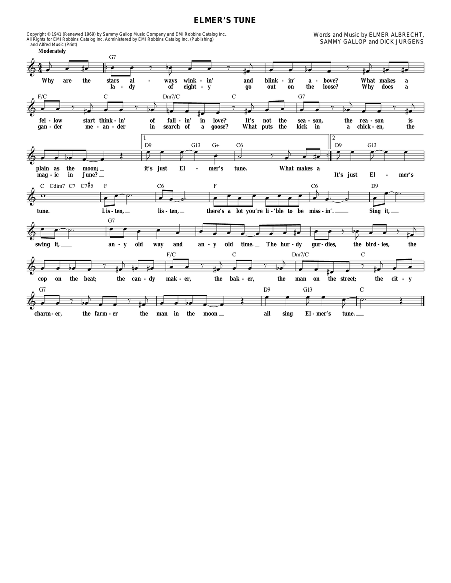 Elmer's Tune Guitar scores gallery preview page 1