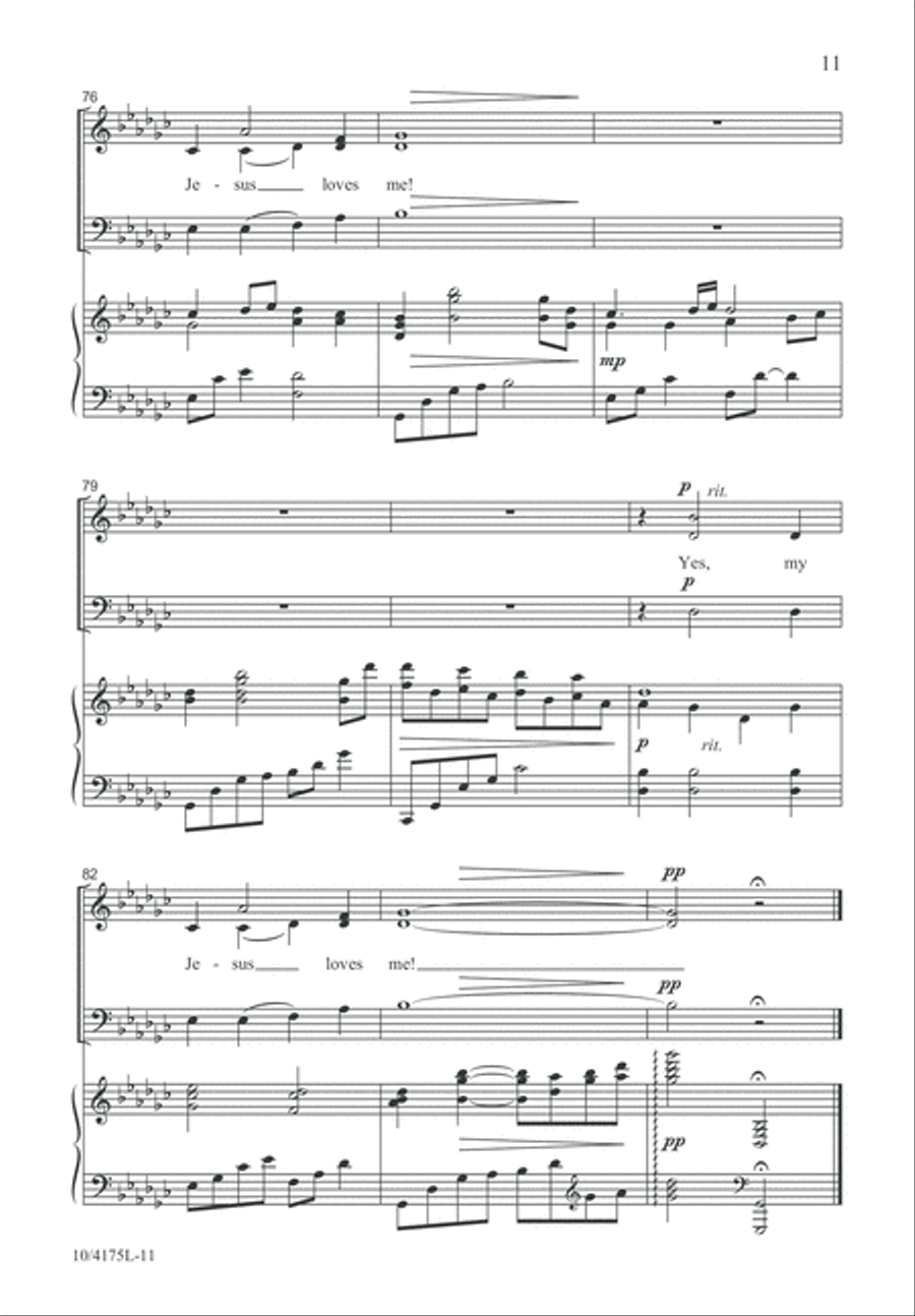 Yes, My Jesus Loves Me Yes, My Jesus Loves Me 3-Part scores gallery preview page 12