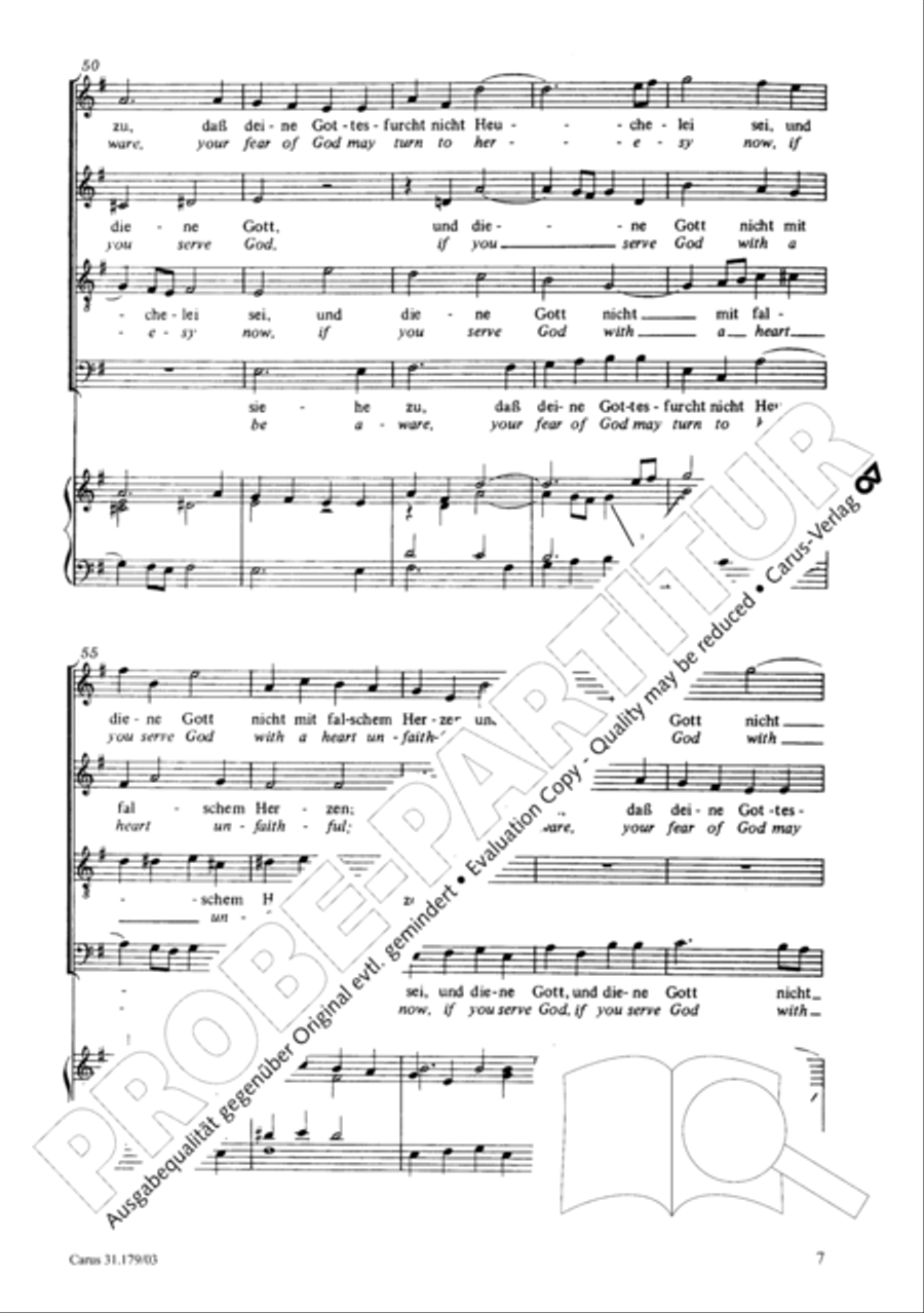 Be aware, your fear of God may turn to heresy (Siehe zu, dass deine Gottesfurcht nicht Heuchelei sei) STB scores gallery preview page 8