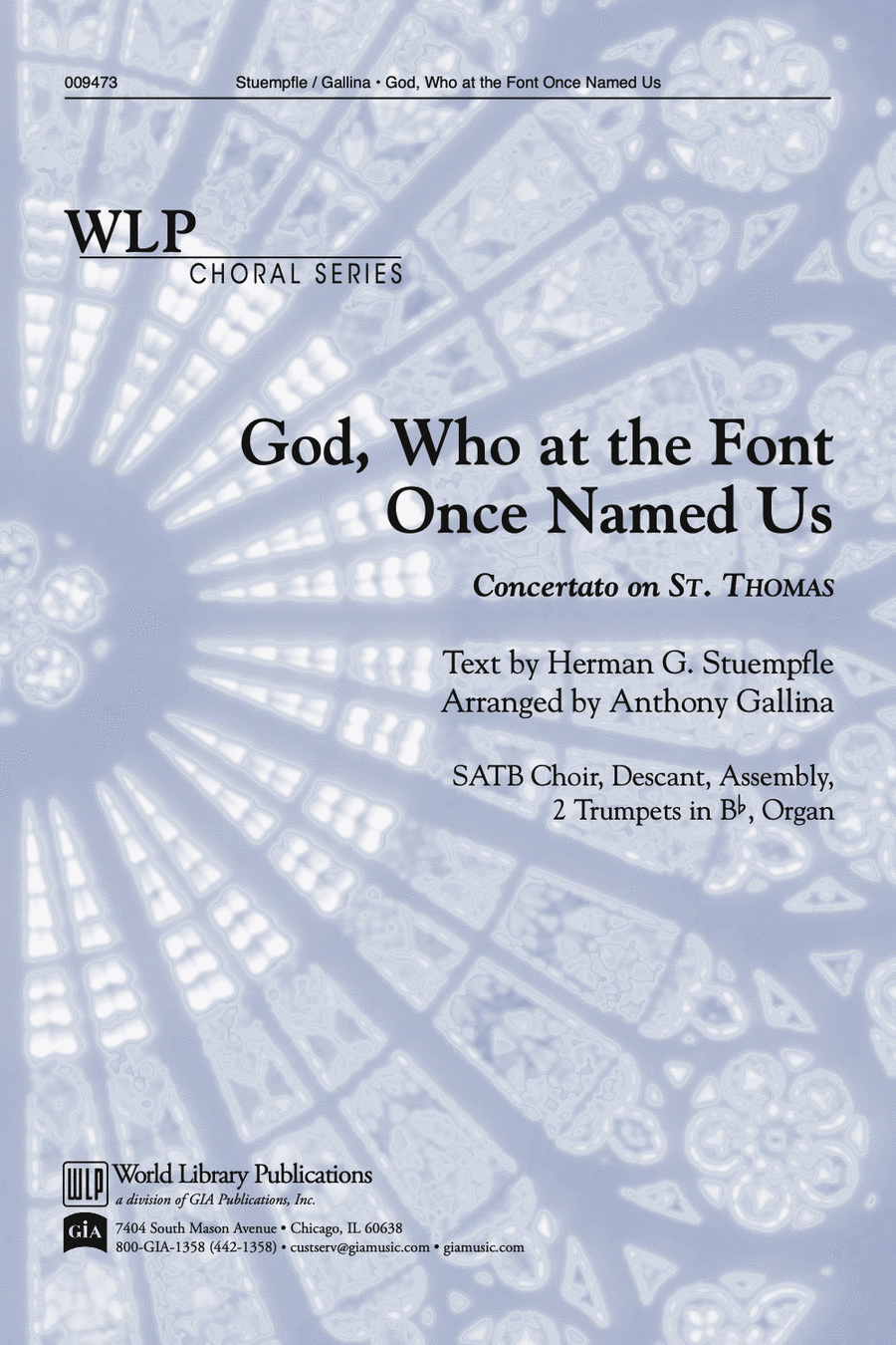 God Who at the Font Once Named Us 4-Part scores gallery preview page 1