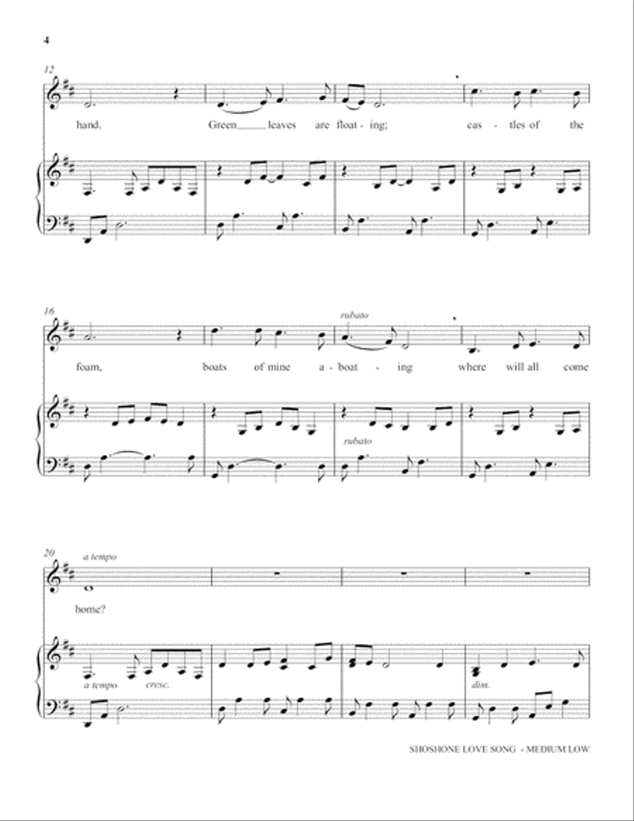 Dark Brown Is The River (Medium Low Voice) (includes Audio) Choir scores gallery preview page 3