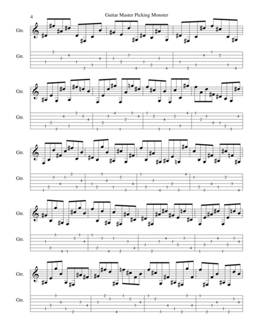 Guitar Picking Monster 3 (Etudes and Exercises 01)