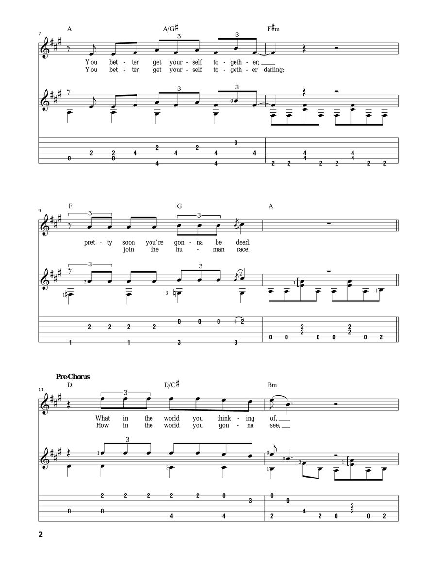Instant Karma Instant Karma Acoustic Guitar scores gallery preview page 2