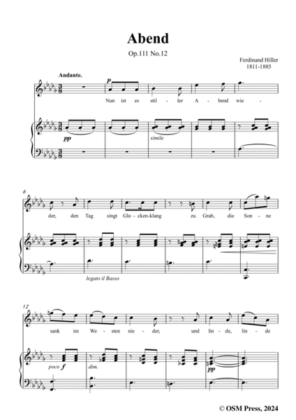 F. Hiller-Abend,Op.111 No.12,in D flat Major