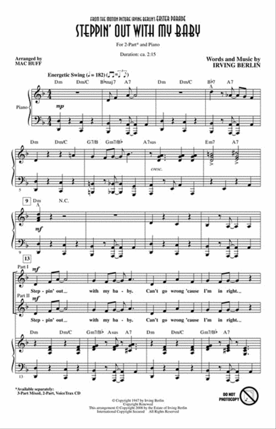 Steppin' Out with My Baby 2-Part scores gallery preview page 2