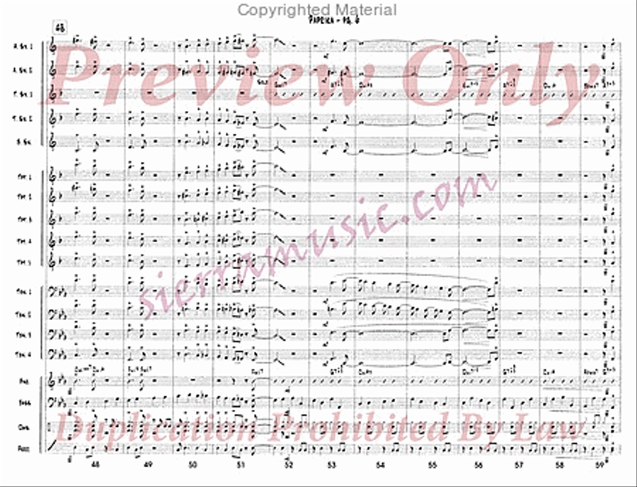 Paprika (MM 1 - Suite Seasonings) Big Band scores gallery preview page 7