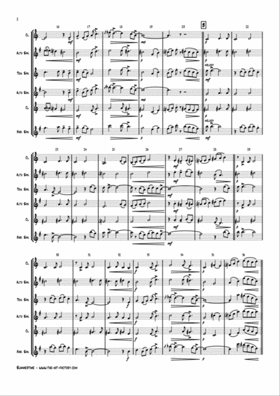 Summertime Woodwind Trio scores gallery preview page 2