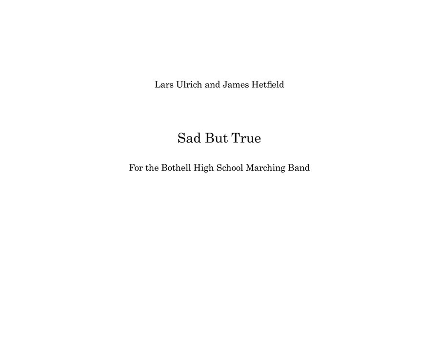Sad But True Marching Band scores gallery preview page 1