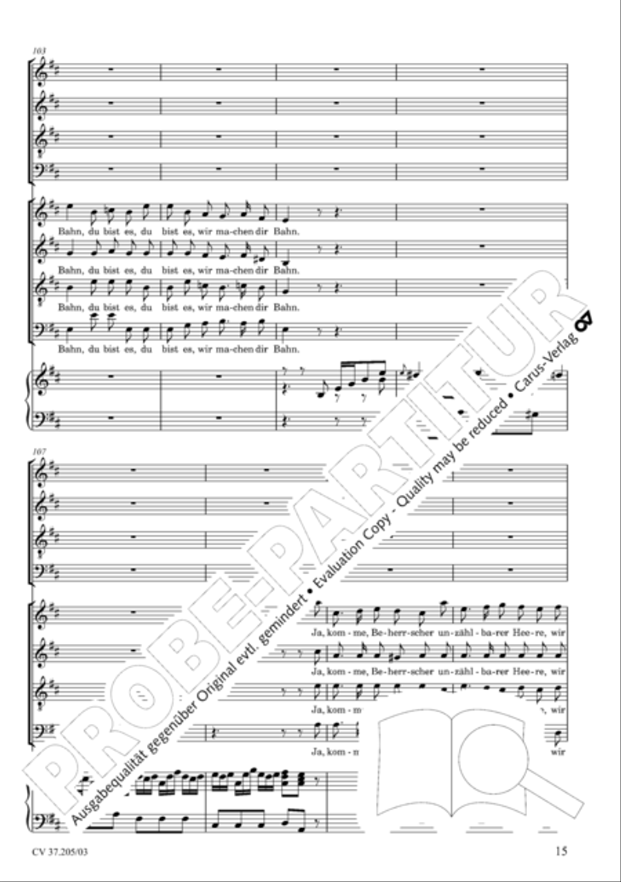 Ergreifet die Psalter, ihr christlichen Chore 4-Part scores gallery preview page 16