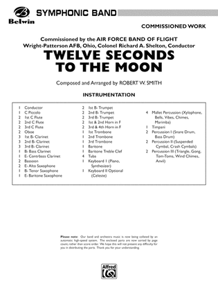 Twelve Seconds to the Moon: Score
