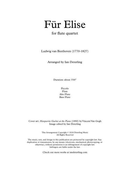 Für Elise (for Flute Quartet) image number null