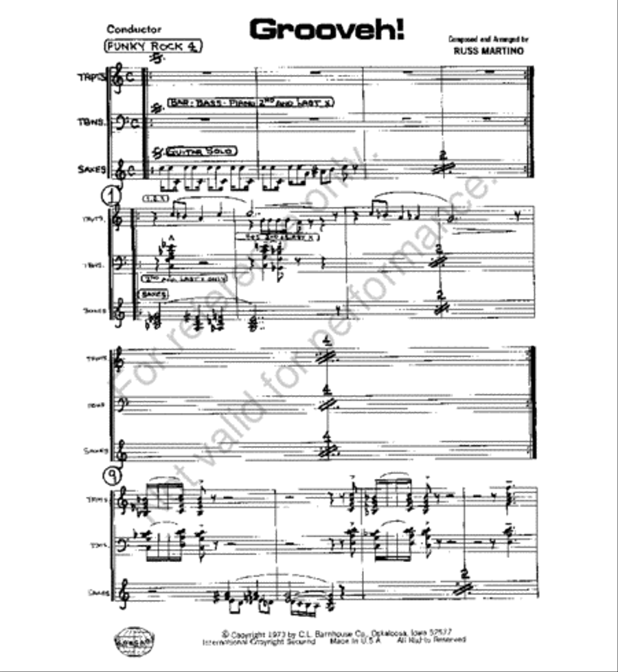 Grooveh! Grooveh! Jazz Ensemble scores gallery preview page 2