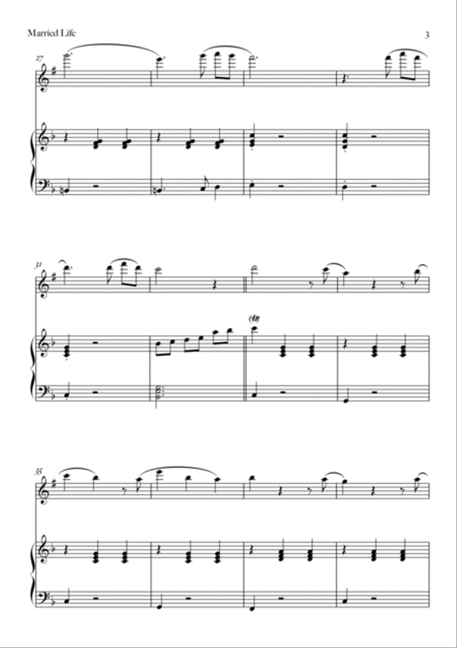 Married Life B-Flat Clarinet scores gallery preview page 3
