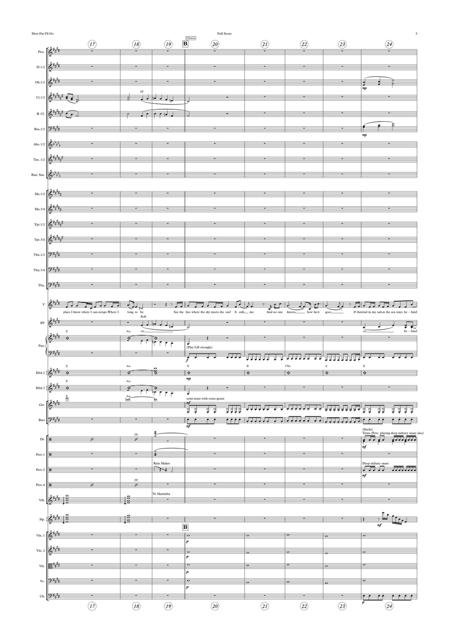 How Far I'll Go Full Orchestra scores gallery preview page 3