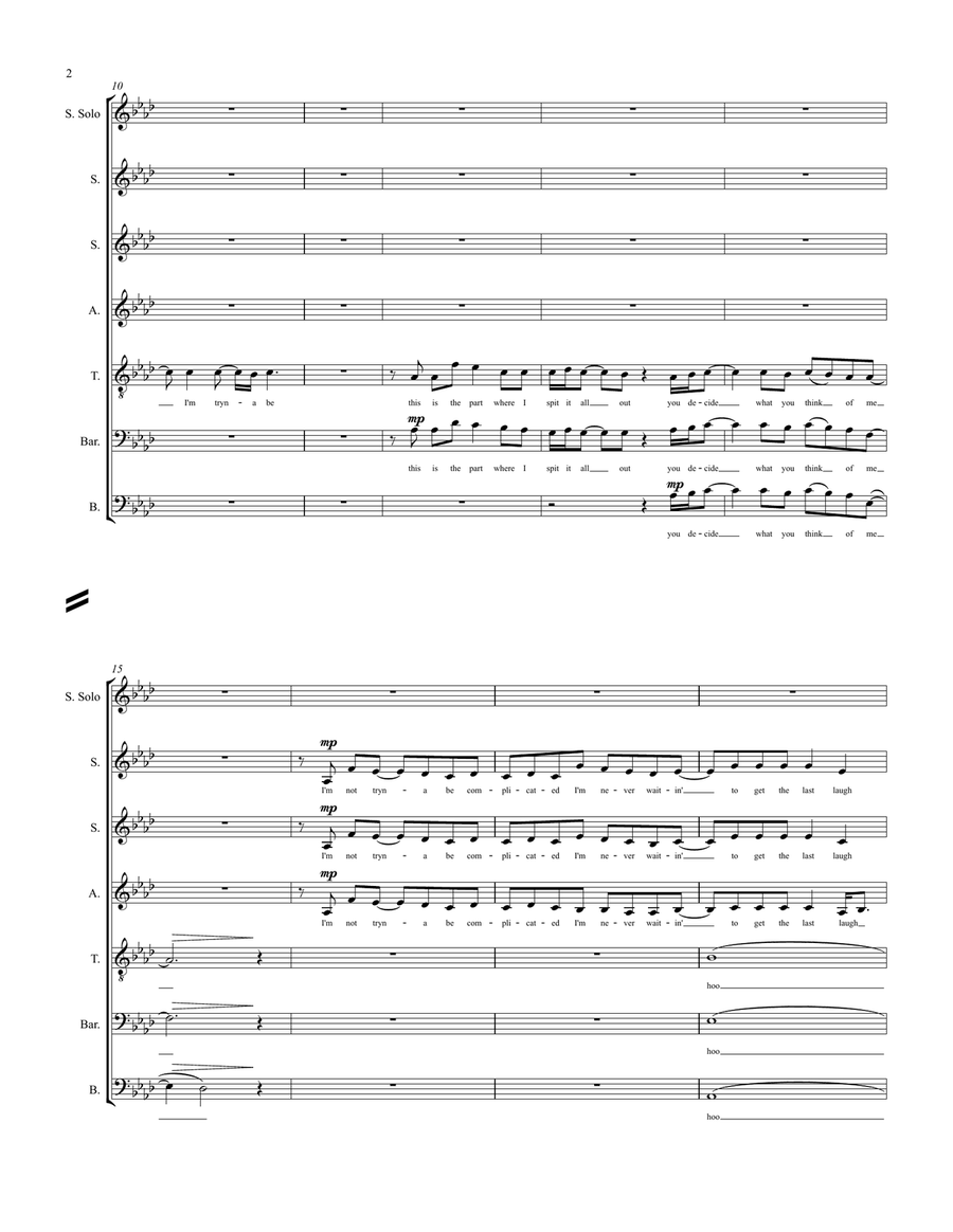 Little Voice Finale Little Voice Finale Divisi scores gallery preview page 2