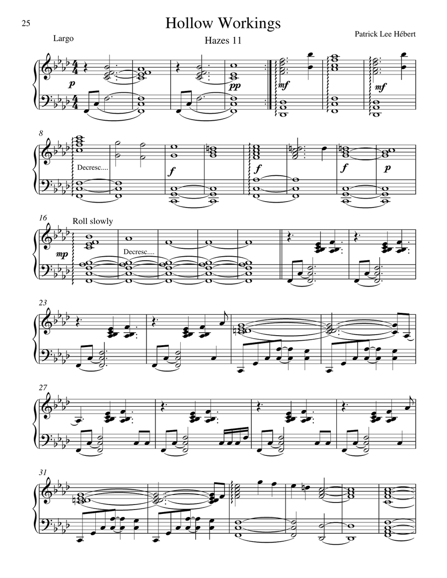 Hollow Workings Hollow Workings Piano Solo scores gallery preview page 1