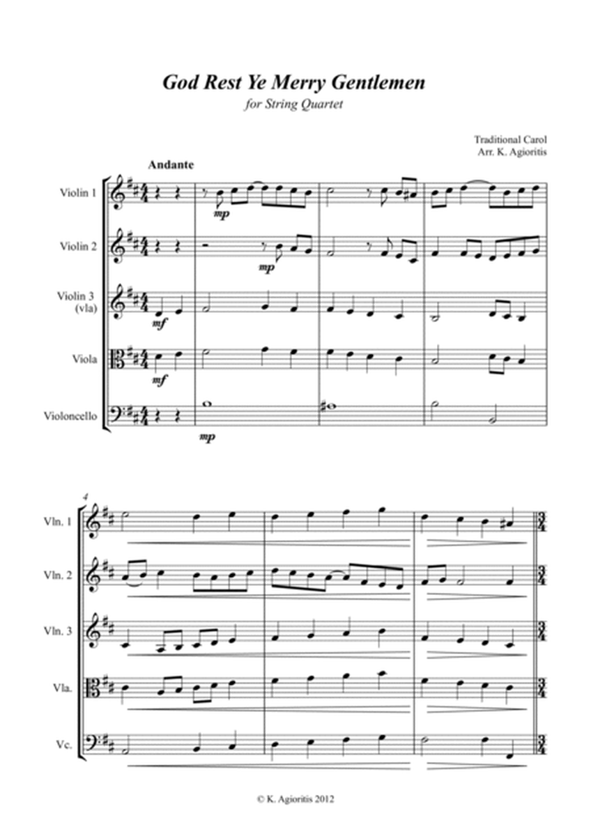 Jazz Carols Collection for String Quartet - Set Seven image number null