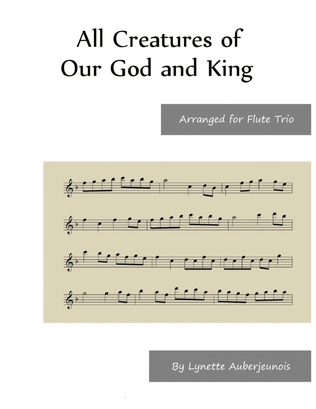Book cover for All Creatures of Our God and King - Flute Trio