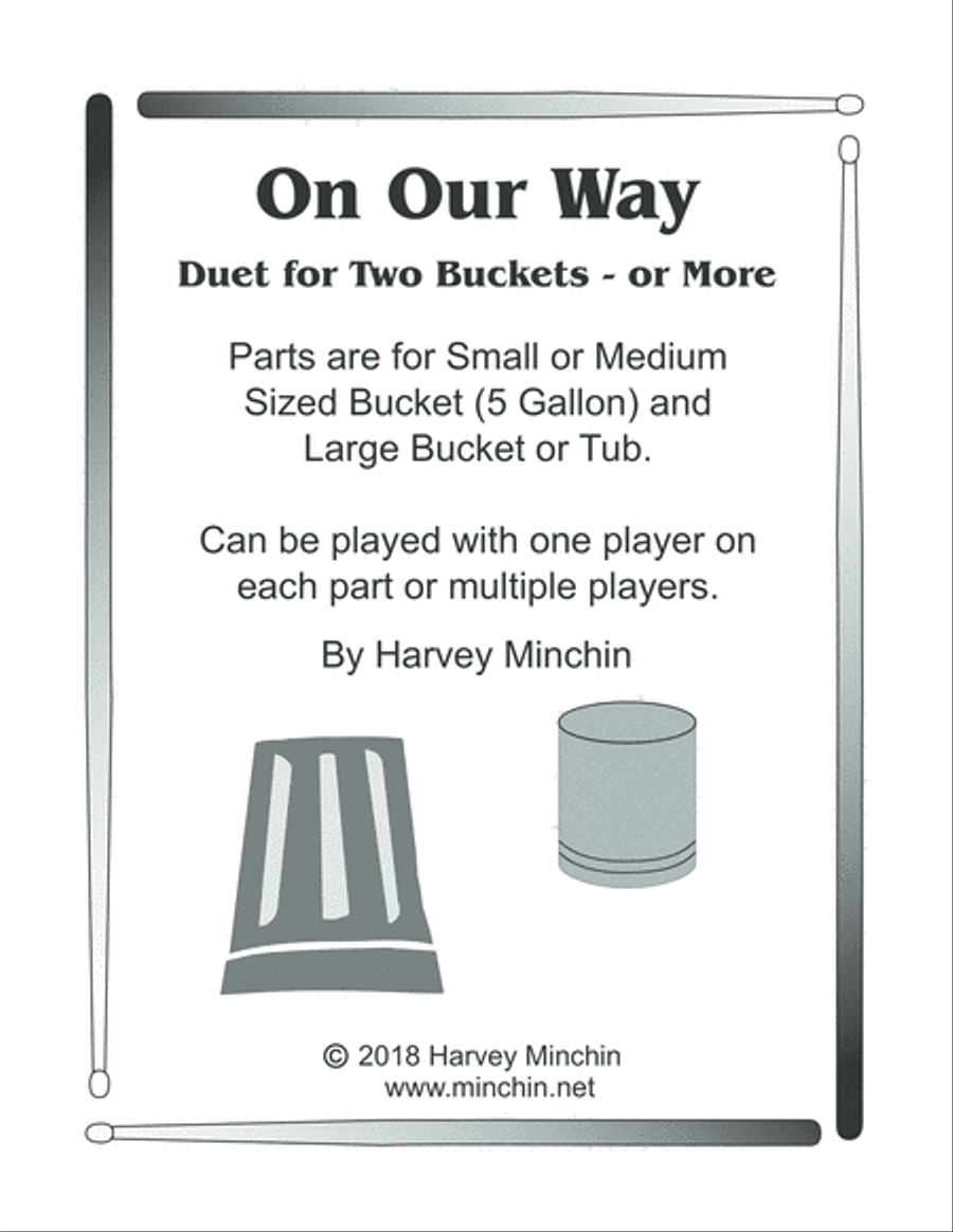 On Our Way, Duet for Two Buckets - or More Percussion Ensemble scores gallery preview page 1