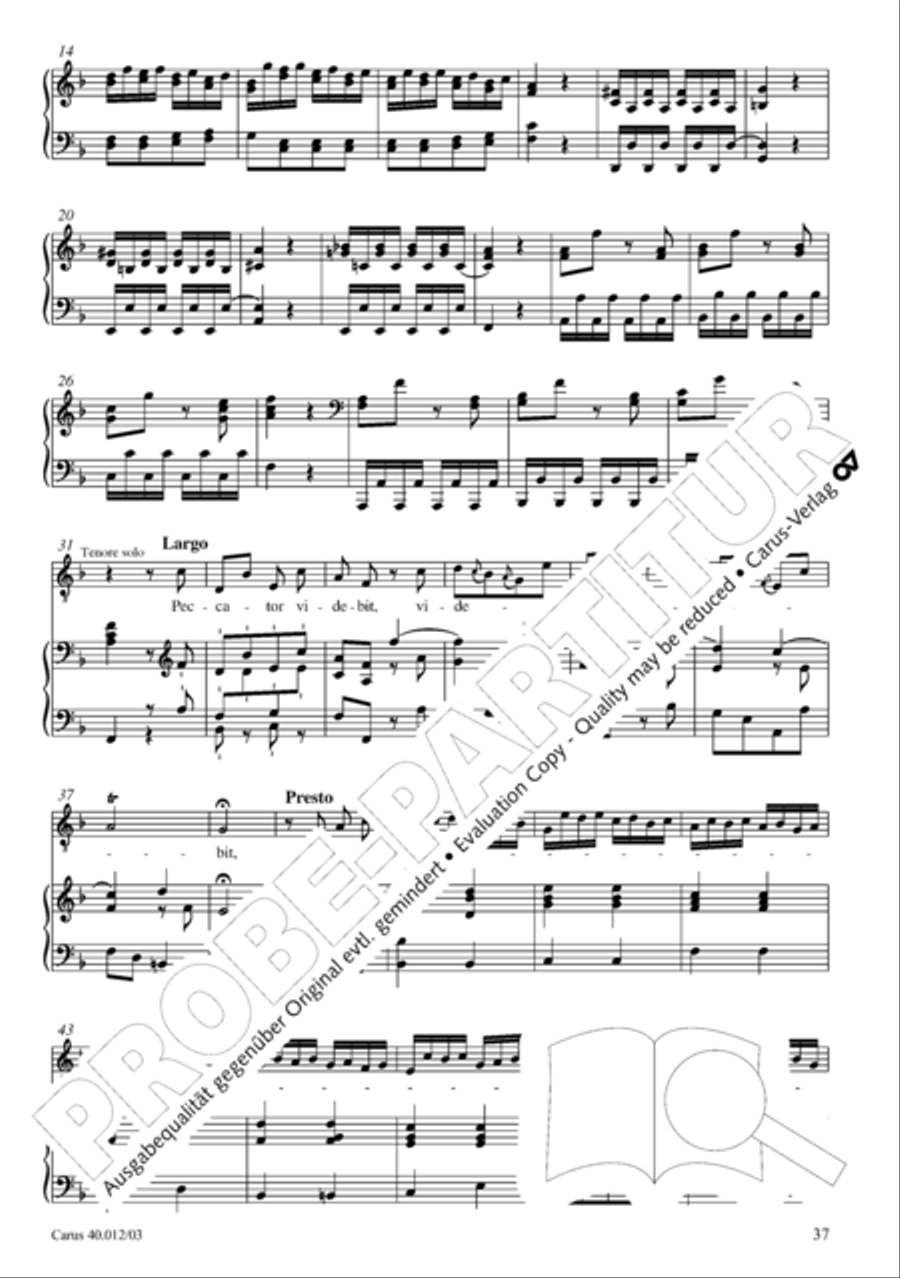 Beatus vir (How blest is he) Psalm 111 4-Part scores gallery preview page 38