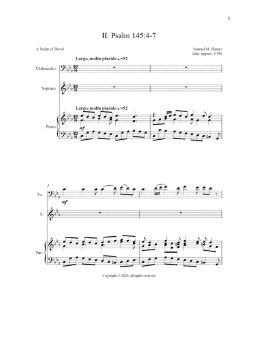Psalm 145 4-Part scores gallery preview page 6
