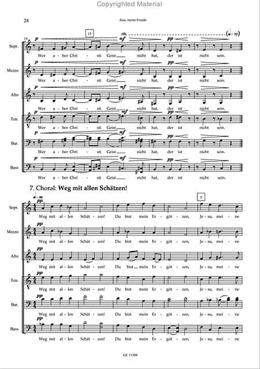 Jesu, meine Freude Choir scores gallery preview page 10