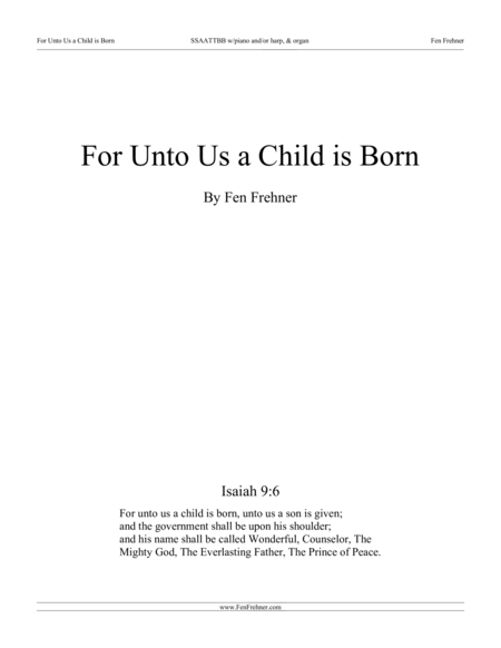 For Unto Us a Child is Born image number null
