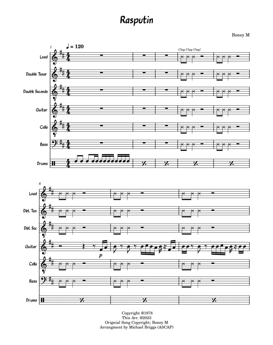 Rasputin Jazz Ensemble scores gallery preview page 1