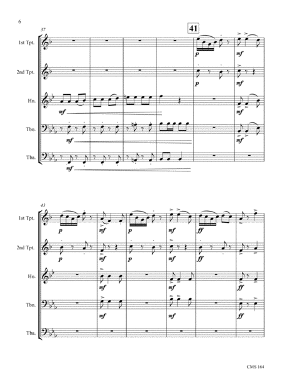 Ben Hur Chariot Race March Brass Quintet scores gallery preview page 6