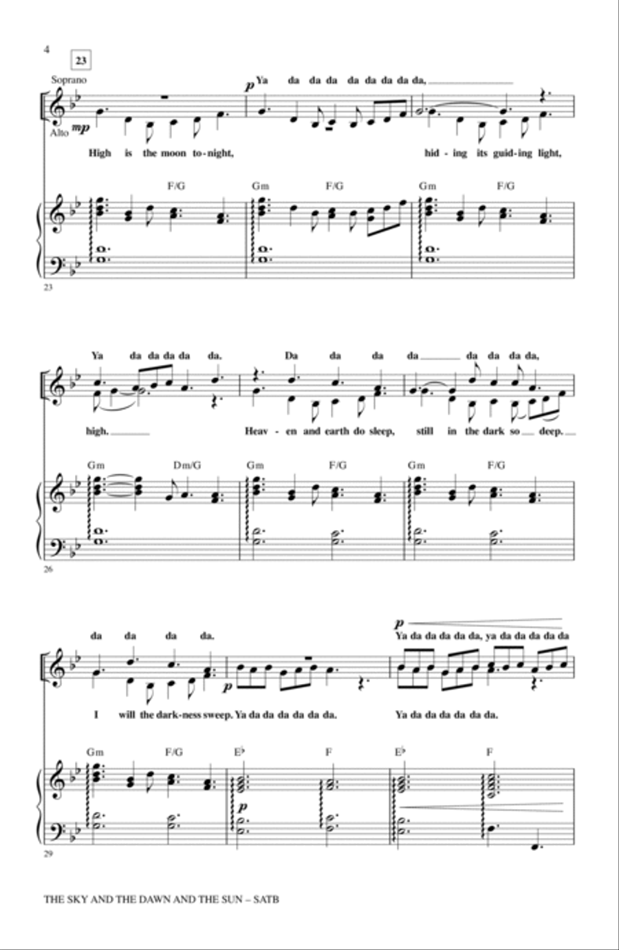 The Sky And The Dawn And The Sun 4-Part scores gallery preview page 3