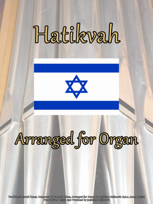 Book cover for Hatikvah (National Anthem of Israel) Arranged for Organ