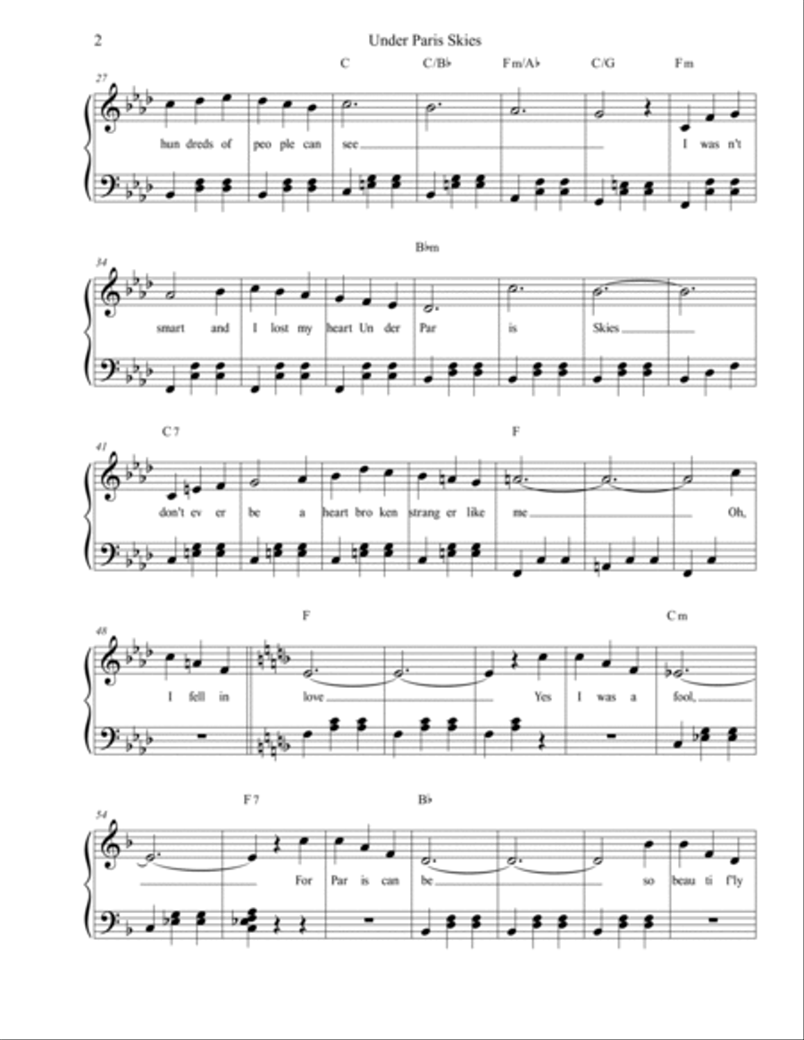 Under Paris Skies Under Paris Skies A Cappella scores gallery preview page 2