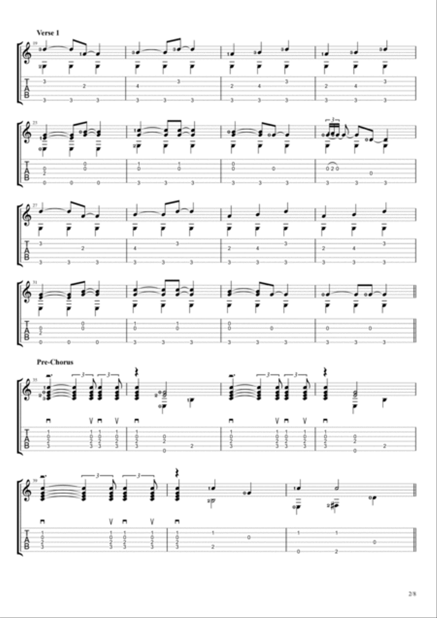 Cherry Wine Acoustic Guitar scores gallery preview page 2