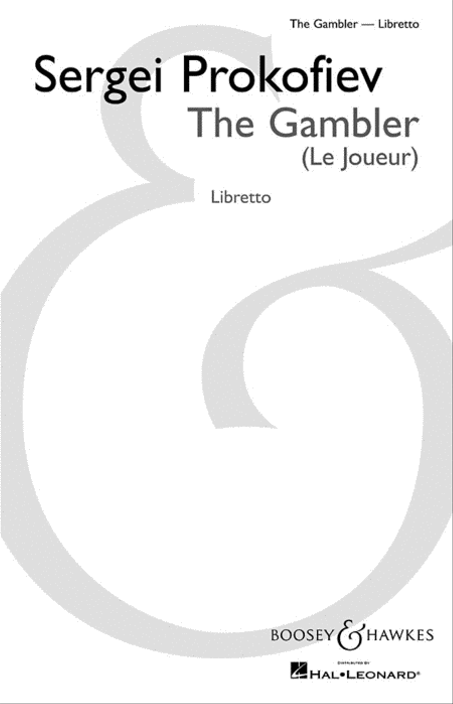 The Gambler (Le Joueur) Choir scores gallery preview page 1