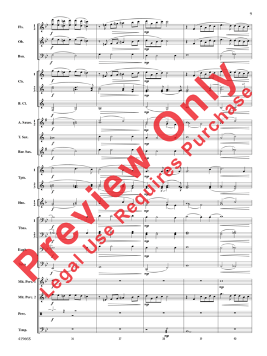 Holy Night, Silent Night Concert Band scores gallery preview page 9