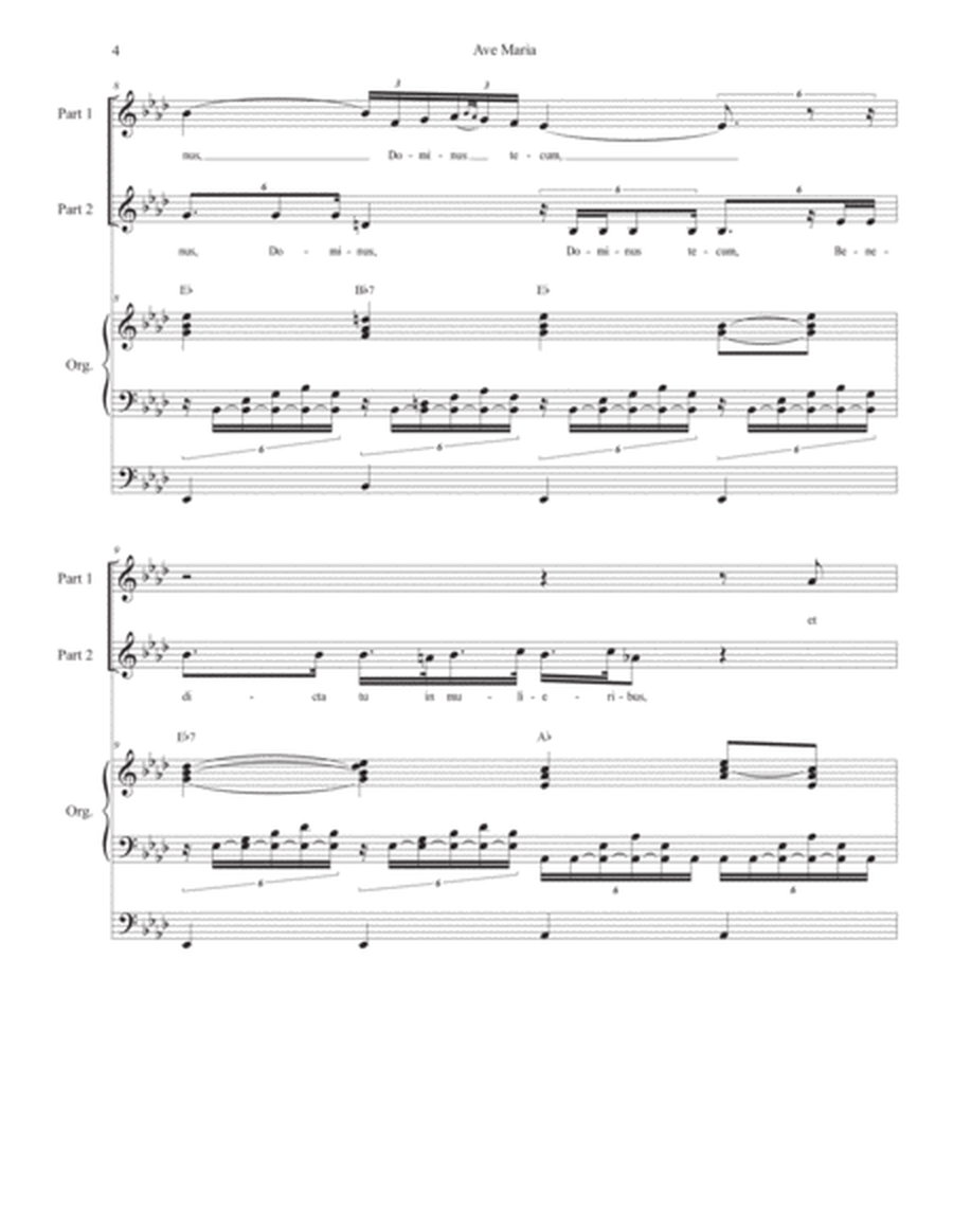Ave Maria (for 2-part choir - Medium Key - Organ) image number null