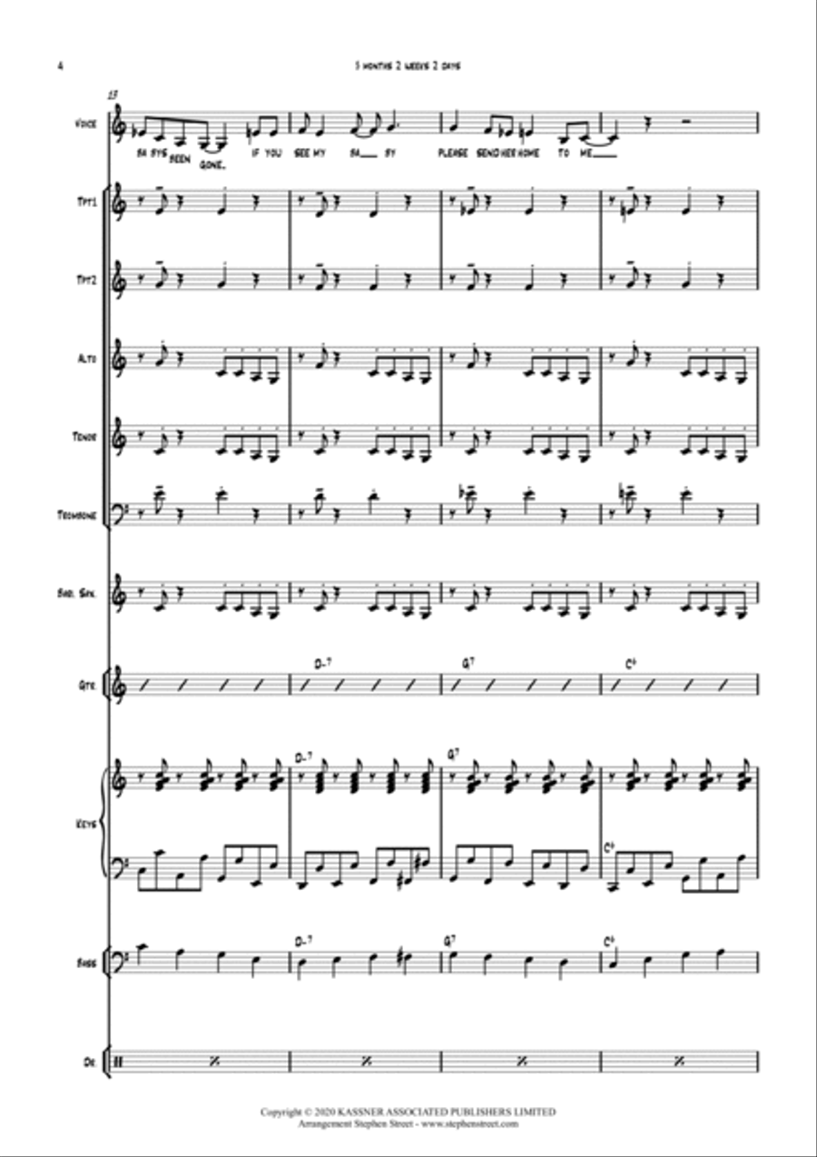 Five Months, Two Weeks, Two Days Jazz Ensemble scores gallery preview page 4