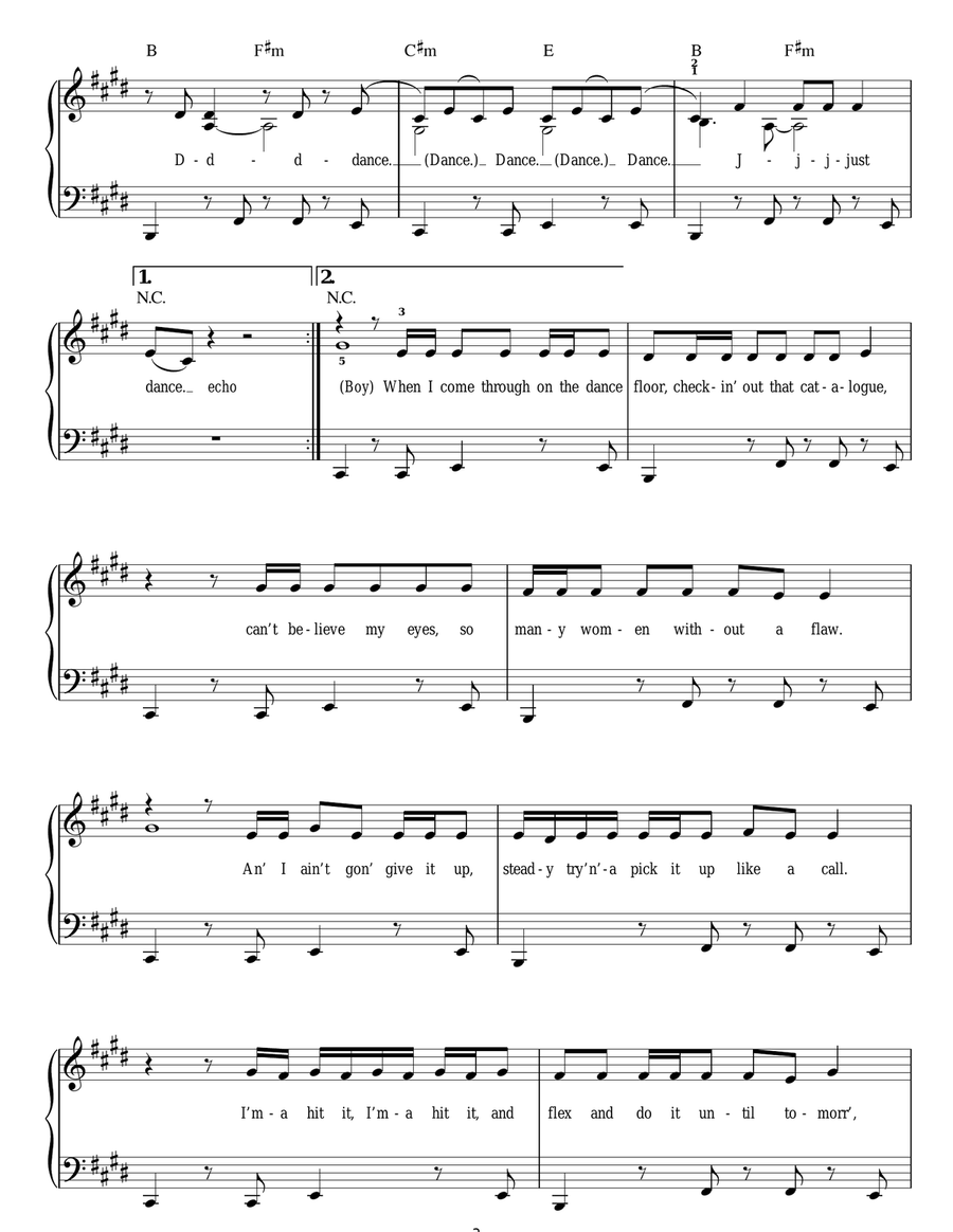 Just Dance Easy Piano scores gallery preview page 3